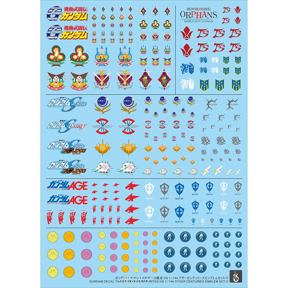 YAN FLAME 1/100 1/144 Seed AGE Base Limited Other Centuries Emblem Set Water Slide Decal (YANAGE001) 20250721