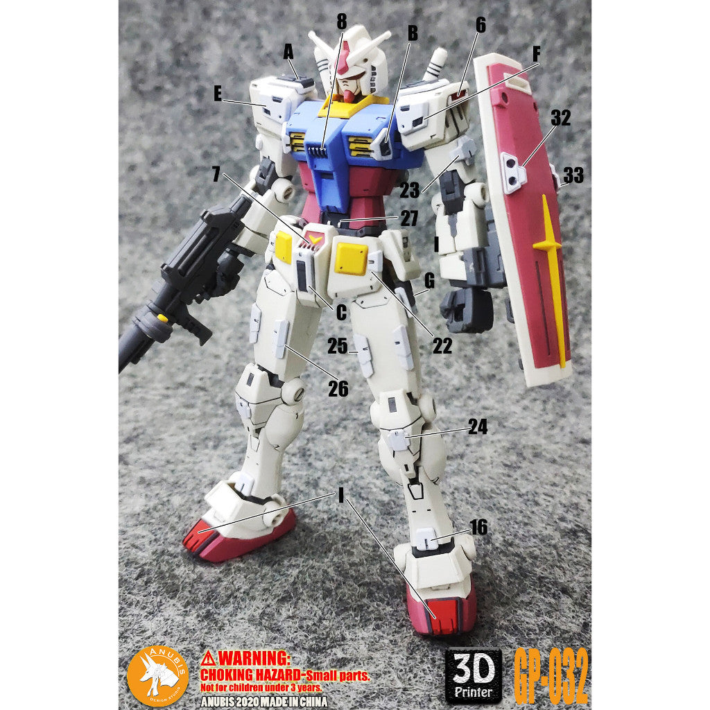 ANUBIS 3D print detail upgrade parts HG RX-78-2 40th Beyond Global GP032 no kits