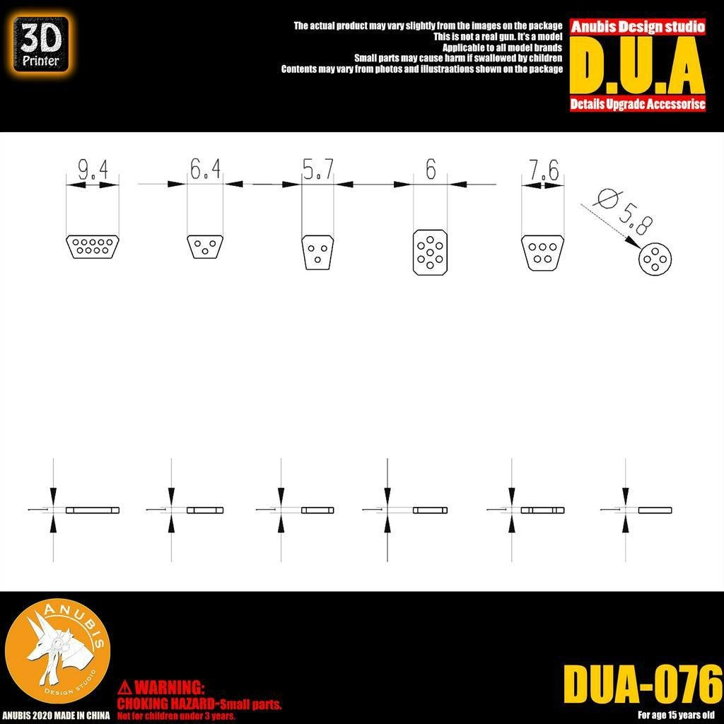 ANUBIS 3D print detail upgrade parts zaku dedicated heating pane DUA076 detail parts no kits