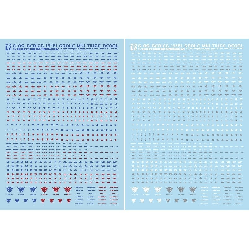 Transamsphere TRS MG RG HG 1/144 1/100 00 Series Sign Water Slide Decal TRSTYTU003RG TU003WG TU003RB TU003WB TU004WB TU004GR