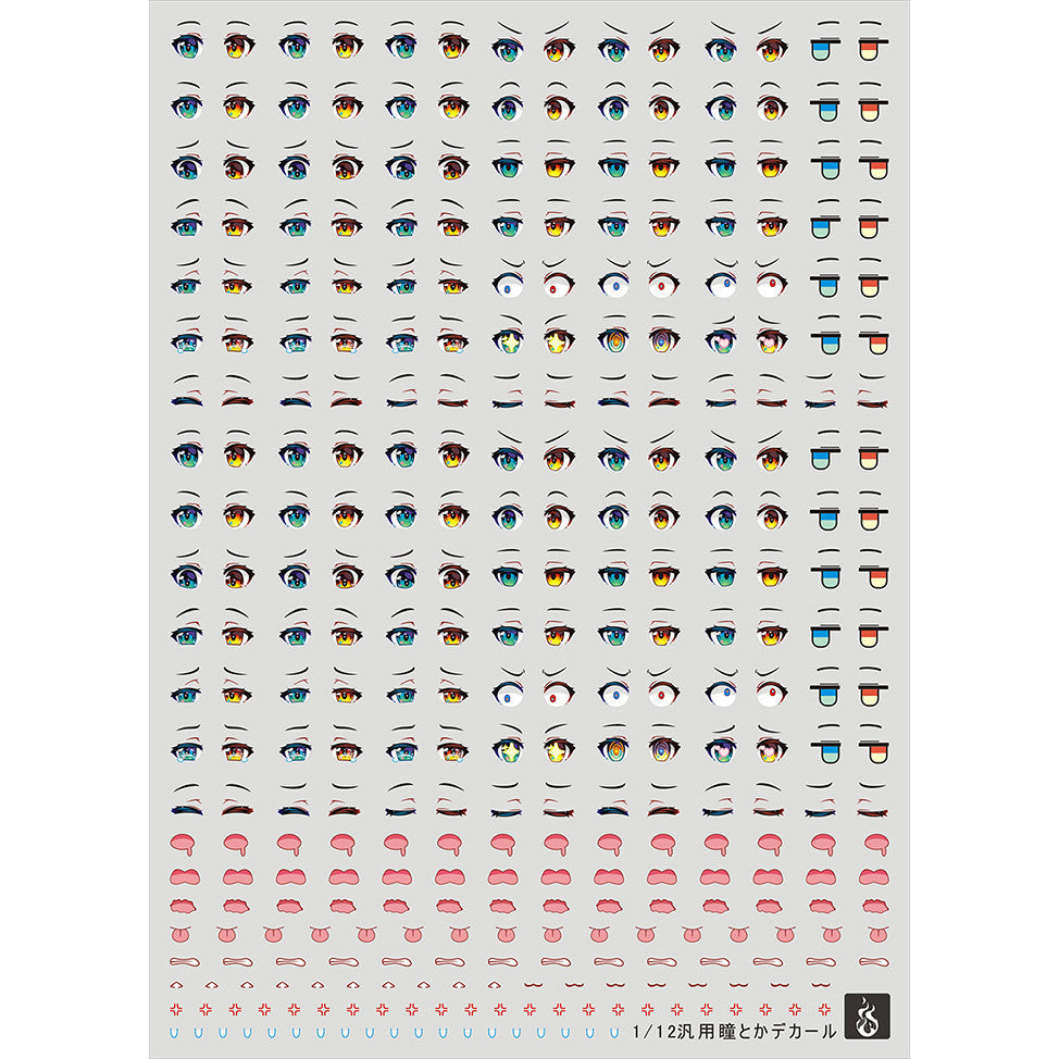 YAN FLAME Nuke Matris Face Mouth Eye Countenance Water Slide Decal (YANMD022) 20250721