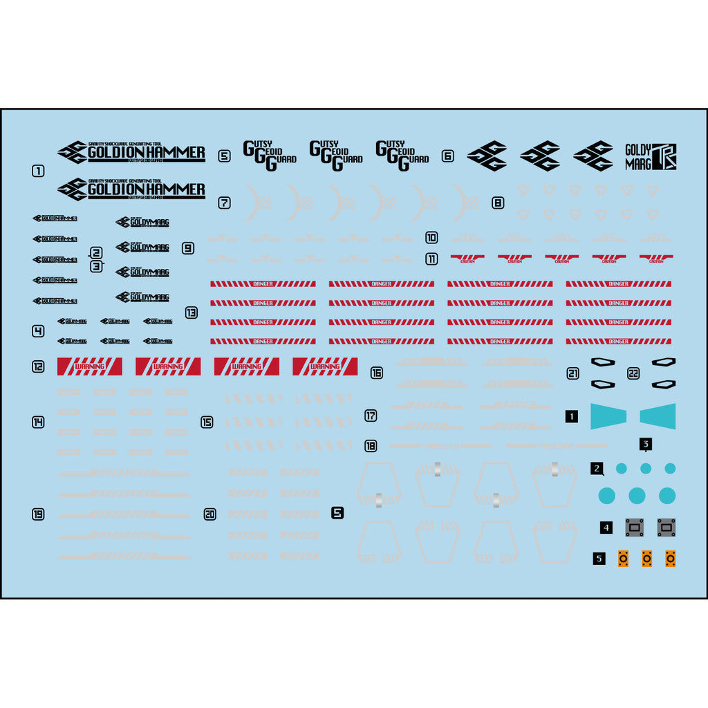 Transamsphere TRS RG 1/144 GAOGAIGAR GGG + Gold YMARG Water Slide Decal TRSRG017 TRSRG017GM