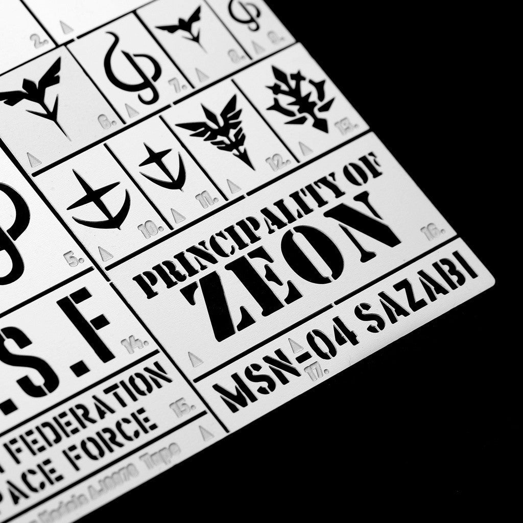 Alexen AJ0078  Zeong Zaku System Base Logo Missed Spray