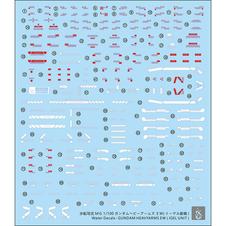 YAN WATER SLIDE DECAL for MG HEAVYARMS EW IGEL UNIT (YANMG039) 20250721