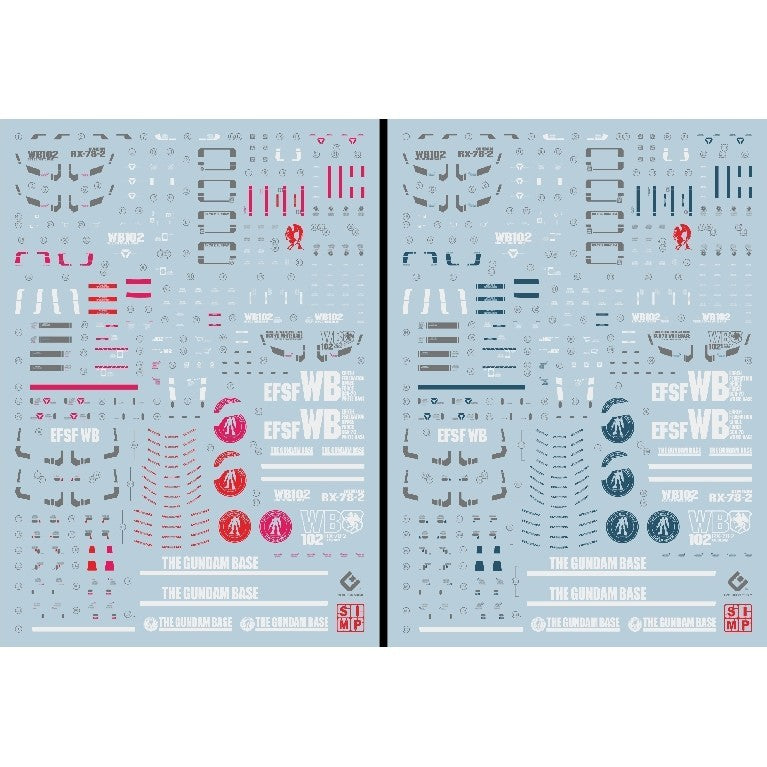 20250721 EVO MG 1/100 RX-78-2 RX78 2.0 3.0 Water Slide Decal EVOMG035 EVOMG036