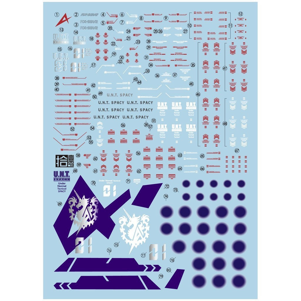 1010 MG HI-v RX-93- -2 HI NU KA MB Type Water Slide Decal 1010MG014