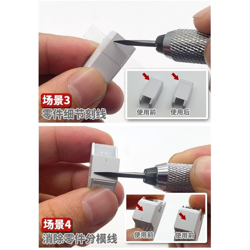 MOSHI M.S. MS073 Tungsten Steel Triangular Marking Scraper