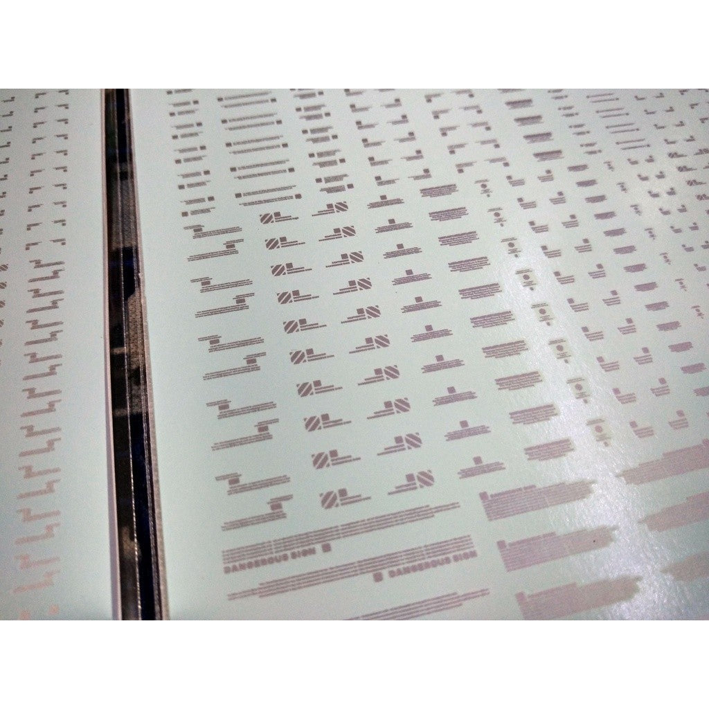 DL DALIN Water slide decal Metal Silver Color Detail General Use