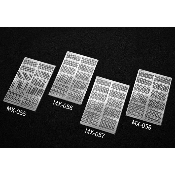 M.S. MOSHI Tool MX055-MX058 Screw Style Metal Etching sheet Detail Upgrade Parts fit for MG HG General Use