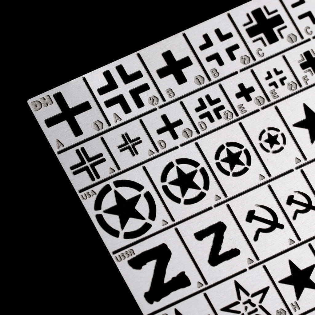 ALEXEN model Tool AJ0039 1/72 World War II German Defense Force US Soviet Army China Identification Numbers stencil