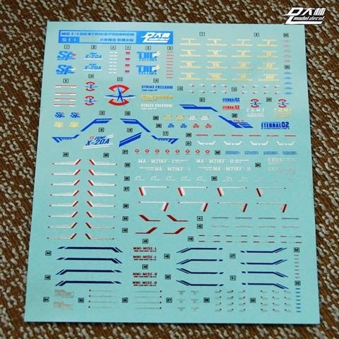 DL DAlibabaN Water slide decal MG Freedom Justice Turn Red Frame Sazabi DX NT-1 Phenex