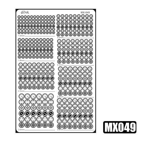 MOSHI M.S. MX049-054 Mecha Model Detail Modification Groove Decoration Metal Etching