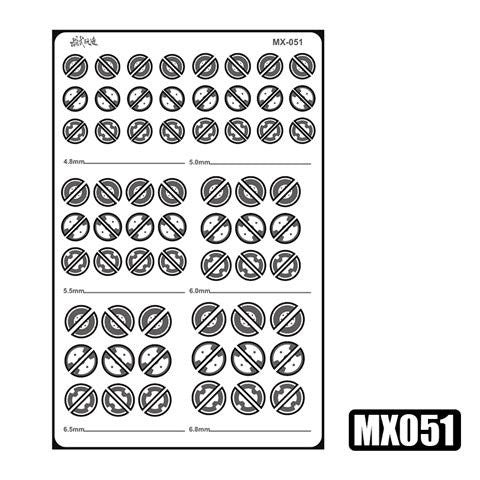 MOSHI M.S. MX049-054 Mecha Model Detail Modification Groove Decoration Metal Etching