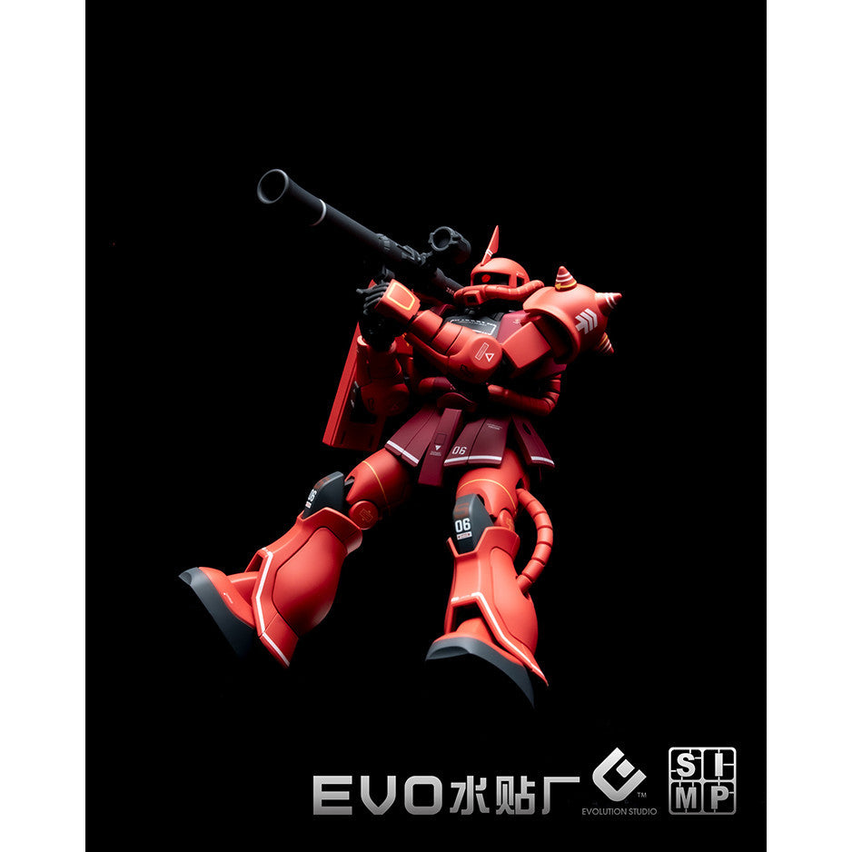 20250721 EVO HGUC char's zaku Water Slide Decal HG234 Fluo Water Slide Decal EVOHG017