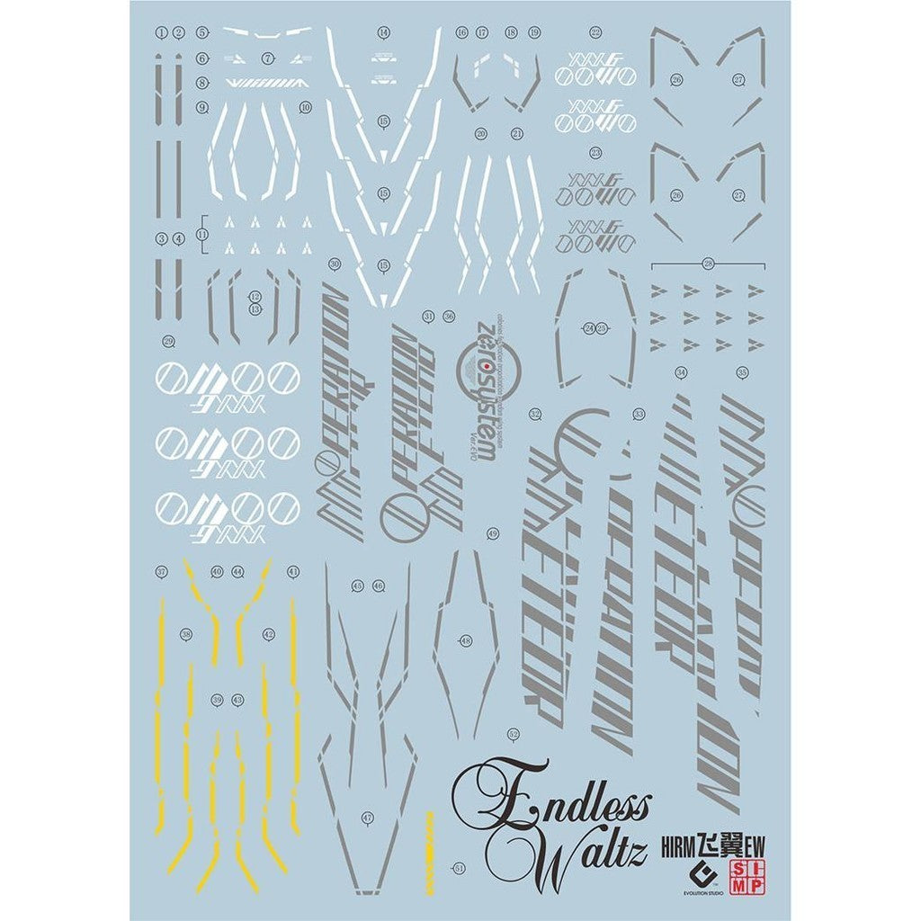 20250721 EVO HIRM 1/100 Wing Zero MJH fluo water slide decal EVOHIRM003