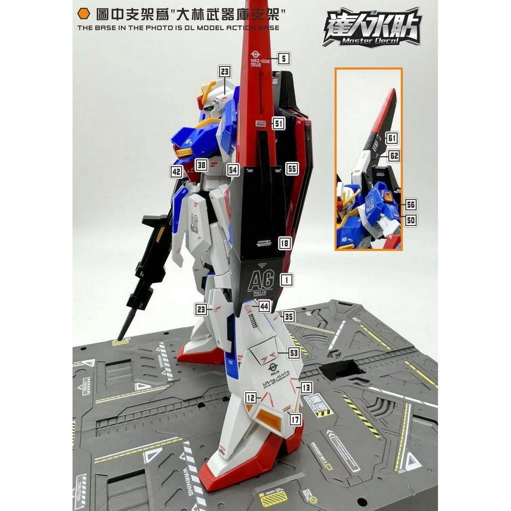 MASTER Water Slide Decal H002 HG 1/144 ZETA Z Collectibles