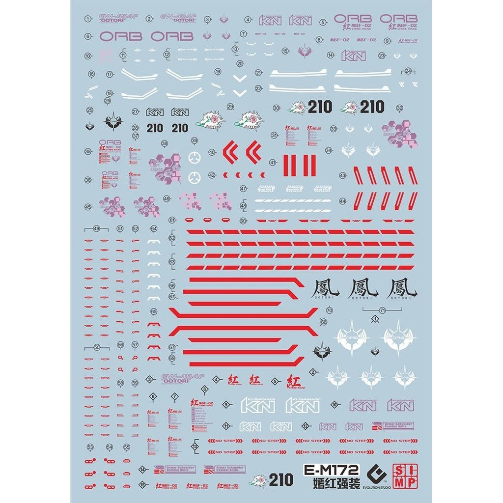 20250721 EVO MG 172 MG ROUGE STRIKE RM Water Slide Decal EVOMG037