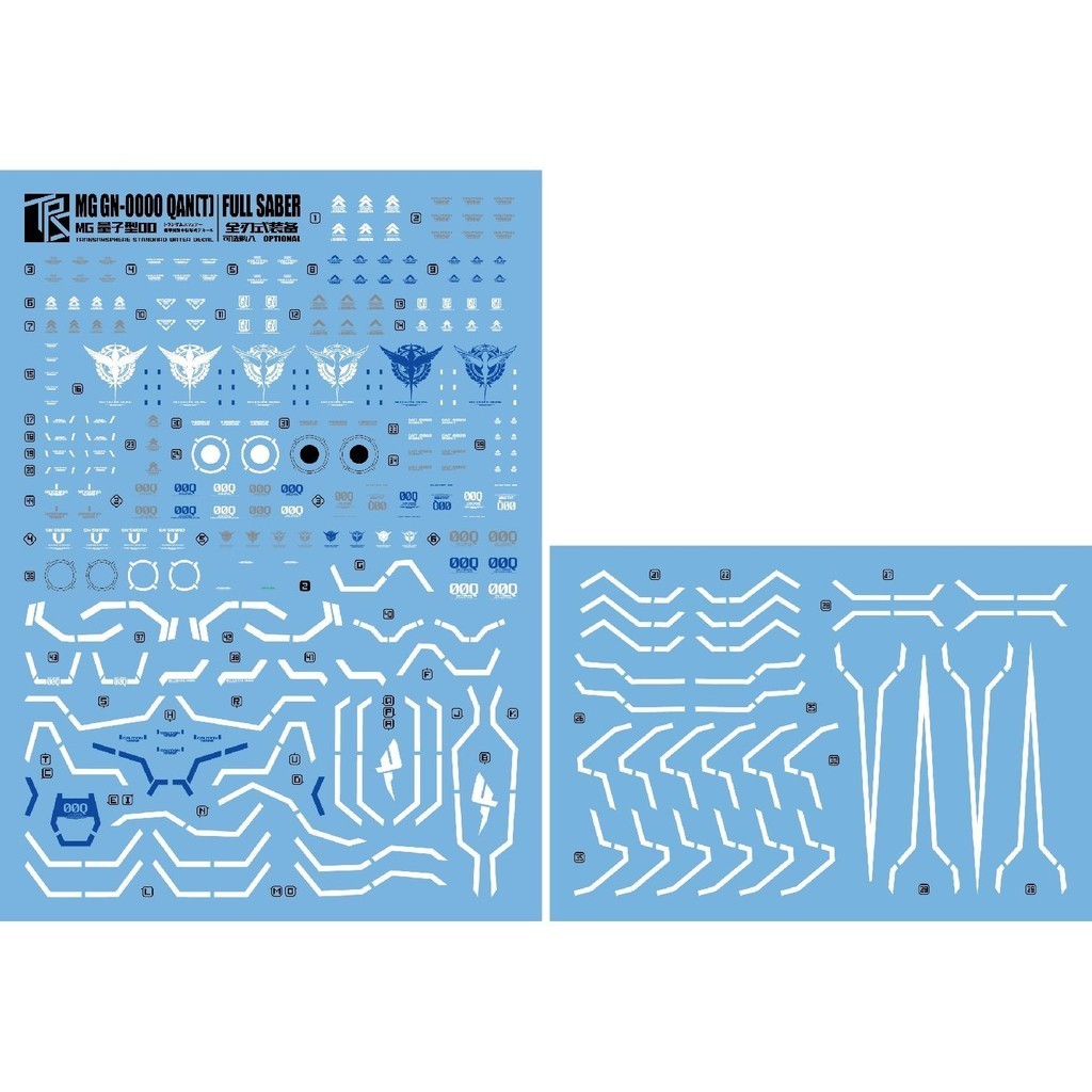 Transamsphere TRS MG 1/100 GNT-000 00Q Full Saber GN4 Water Slide Decal TRSMG004