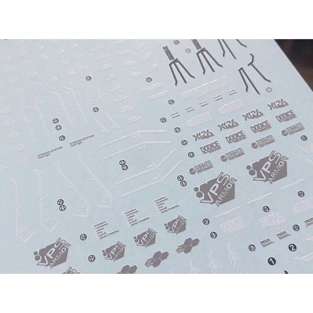 20250722 XUEYAN XY / SNOW FLAME noctilucentfor  MG-65 MG 1/100 Testament Water slide decal