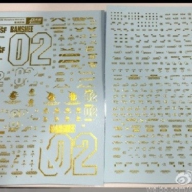 DL DALIN Water slide decal PG BANSHEE BANSHEE Gold Coating