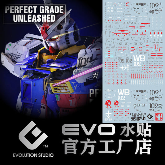 20250721 EVO PG 1/60 RX-78-2 2.0 PGU fluo water slide decal EVOPG021