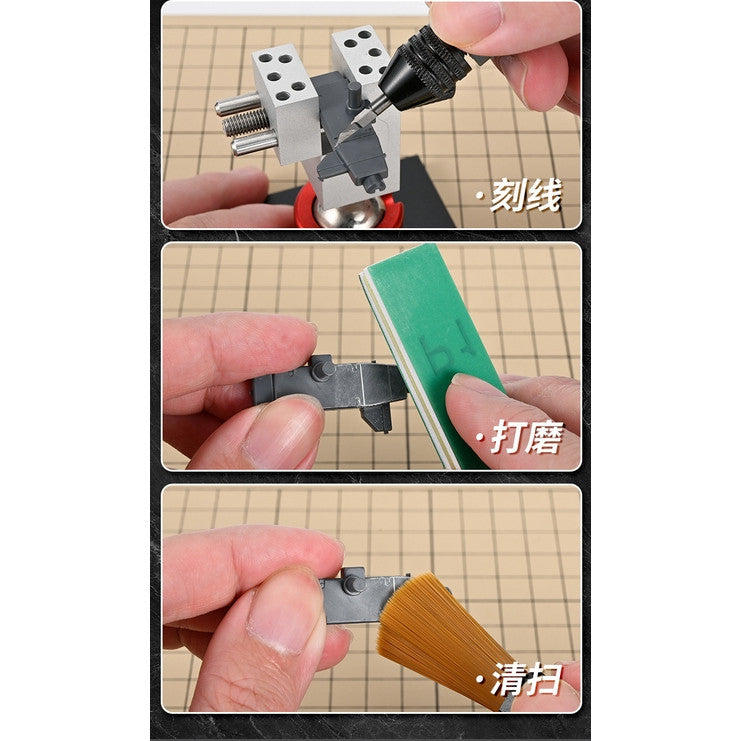 MOSHI M.S. MS105 Aluminium alloy Nylon material Model Cleaning brush