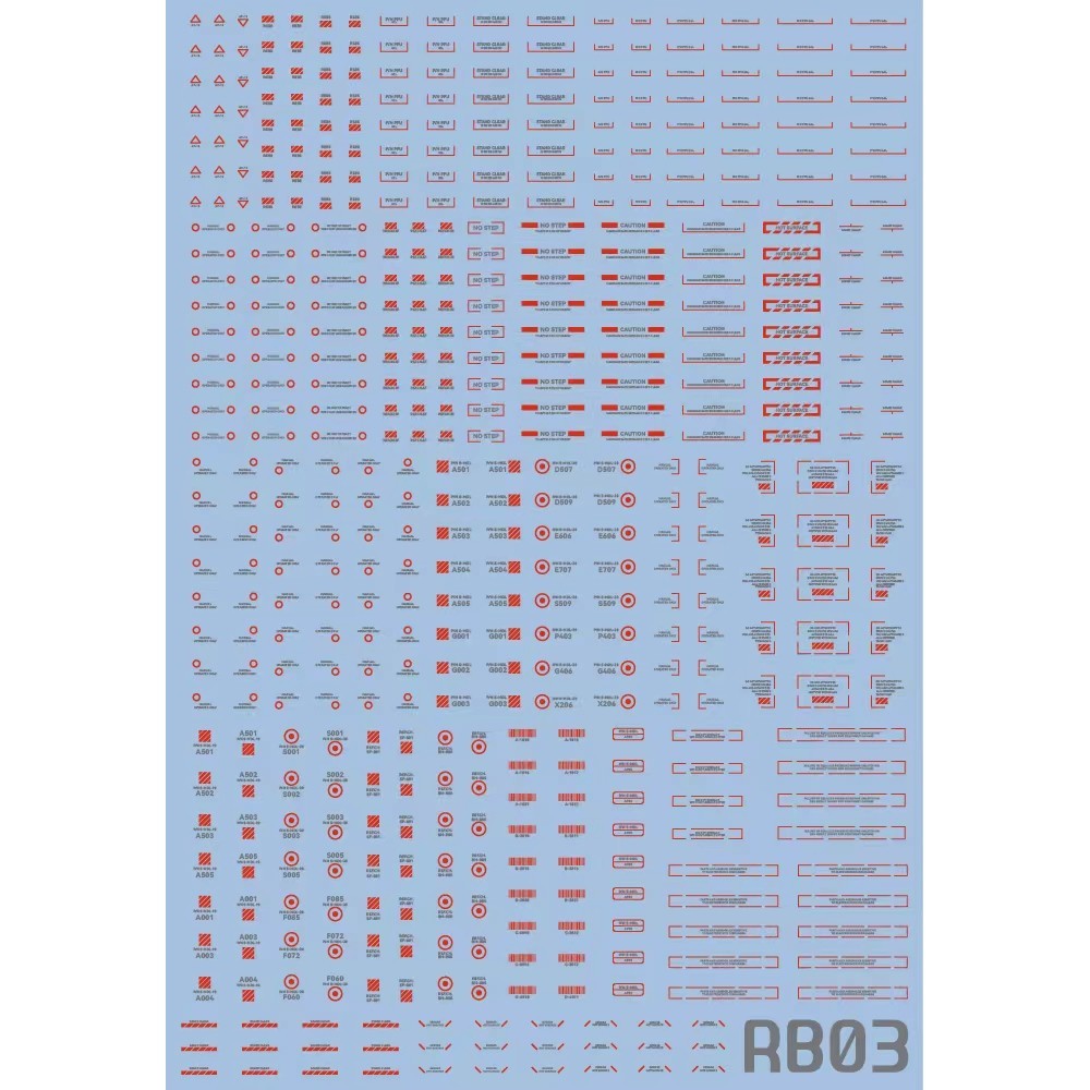AMAX Water Slide Decal HIQ RB03 Warning Sign detail AMAXRB03001 AMAXRB03002 AMAXRB03003 AMAXRB03004