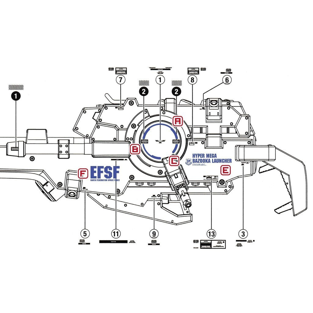 Transamsphere TRS RG 1/144 Hi- Hi Nu + Hyper Mega Bazooka PB Water Slide Decal TRSRG013