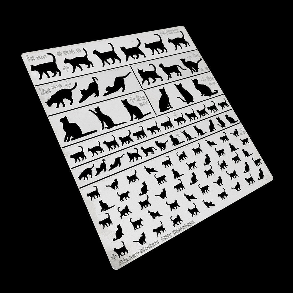 ALEXEN model Tool  AJ0119 kitty cat camoflage stencil