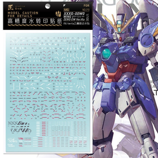 20250722 Artisan's Club MG 1/100 Wing Zero EW Ver.ka Water Slide Decal