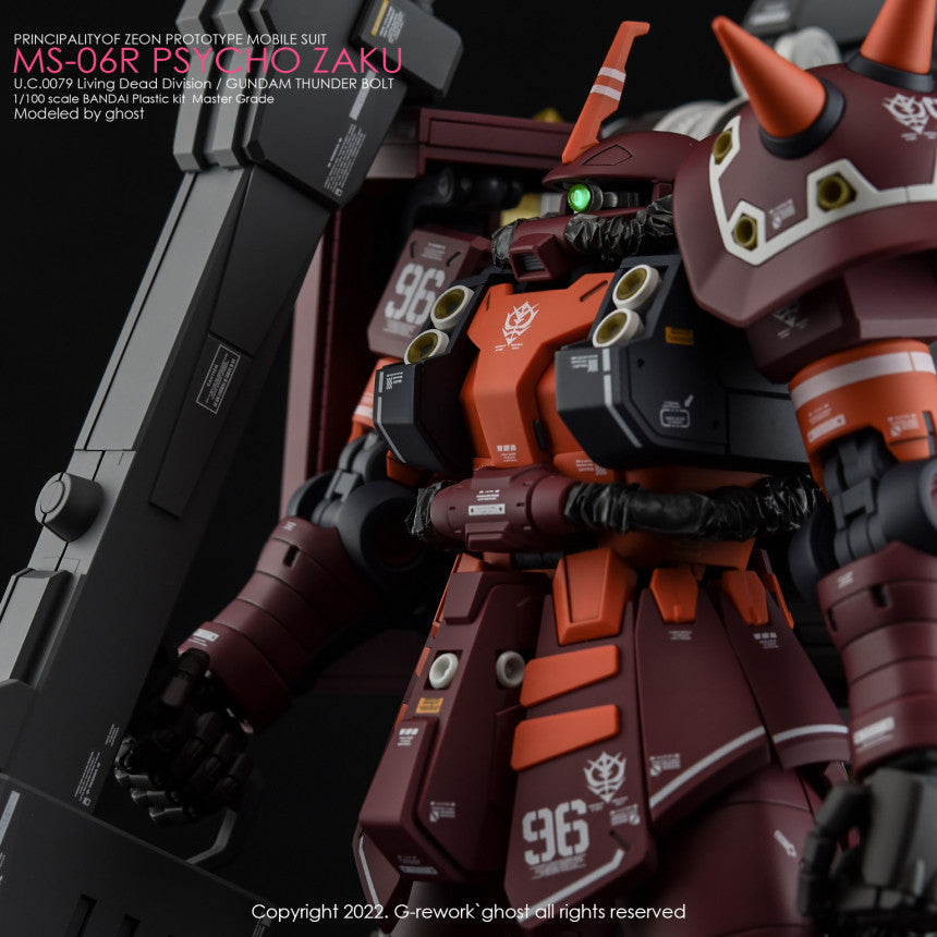 YAN FLAME GHOST MG 1/100 Psycho Zaku Ver.ka Water Slide Decal Fluo Type (YANMG045) 20250721