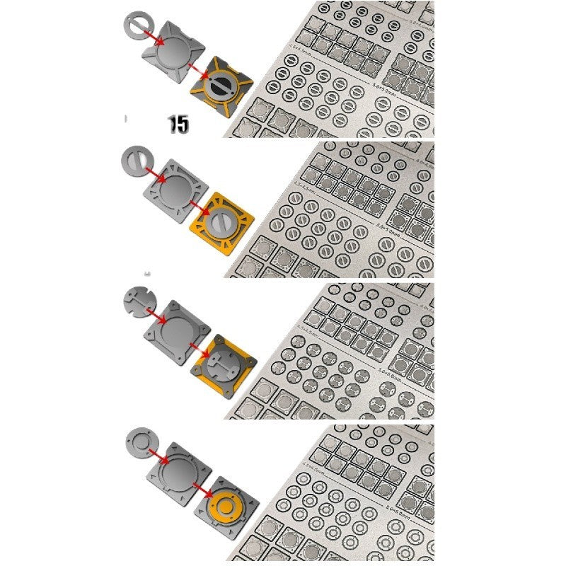 MOSHI M.S. MX013-016  Model Detail Modification Metal Etching