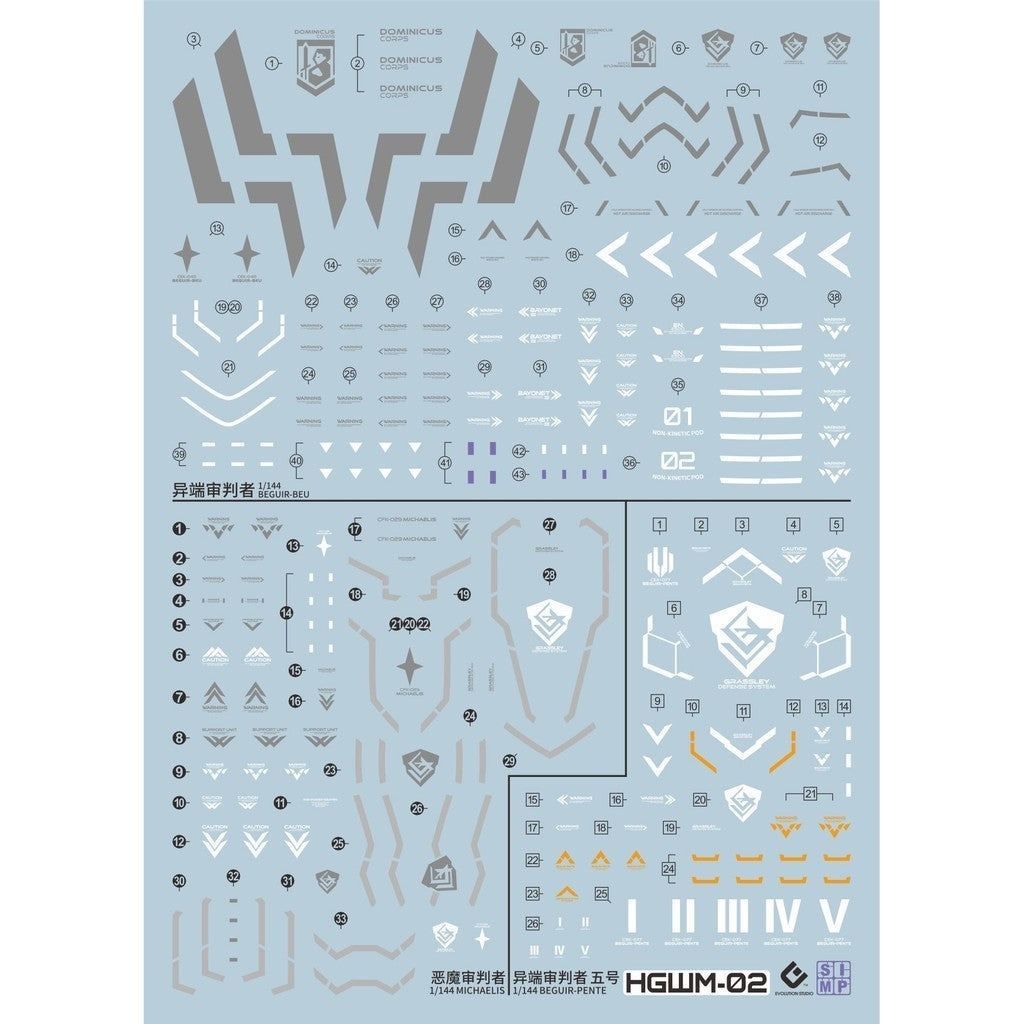 20250721 EVO HG TWFM BEGUIR-BEN / MICHAELIS / BEGUIR-PENTE MODEL Water Slide Decal EVOHG002