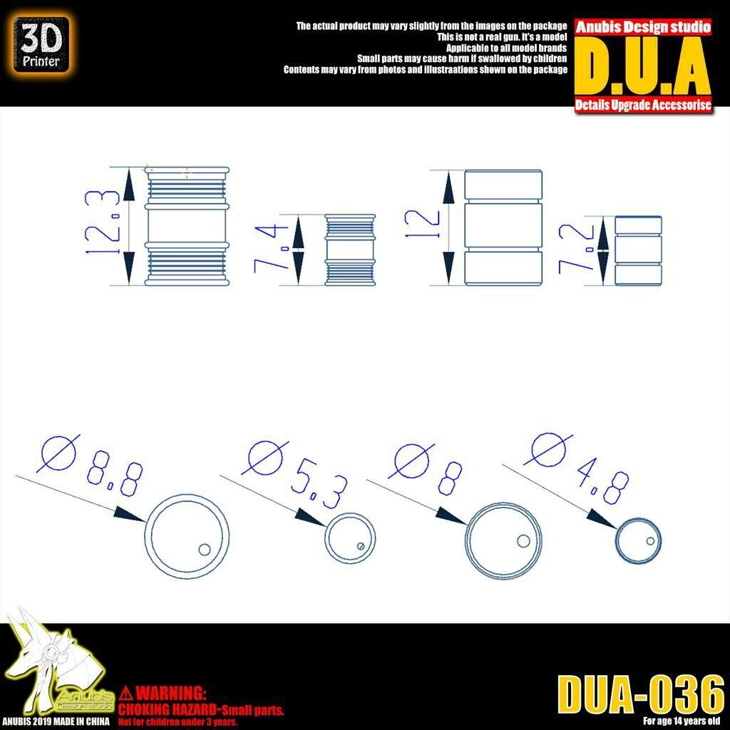 ANUBIS 3d PRINT DETAIL upgrade parts gnaku maintenance scenario gasoline can fuel barrel DUA036 NO KITS