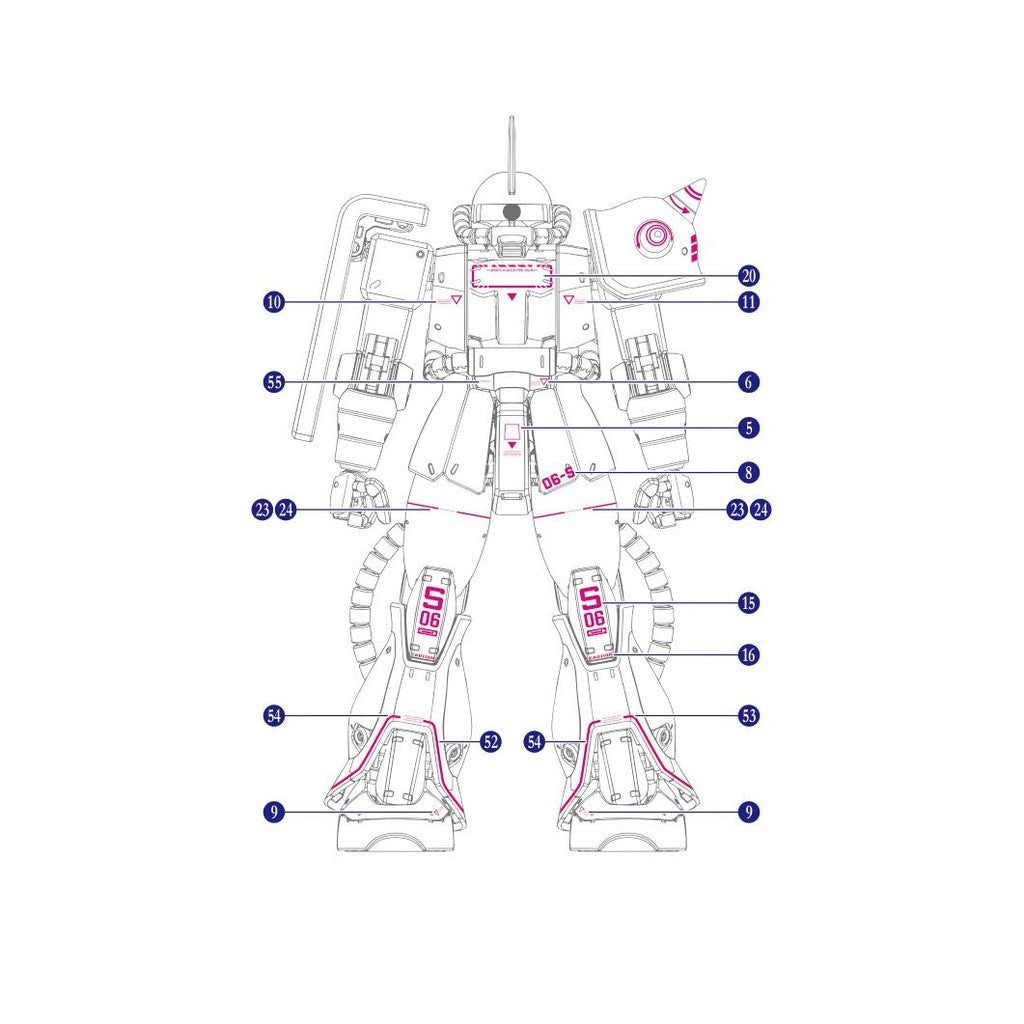 20250721 EVO MG 1/100 CHAR'S ZAKU RED fluo water slide decal EVOMG013