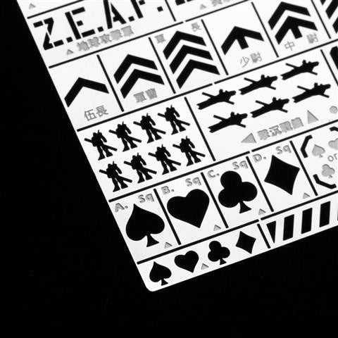 Alexen AJ0076 Zaku Zeong Model Dedicated Water Sticker Logo Battle Performance Symbol Leakage Spray Board