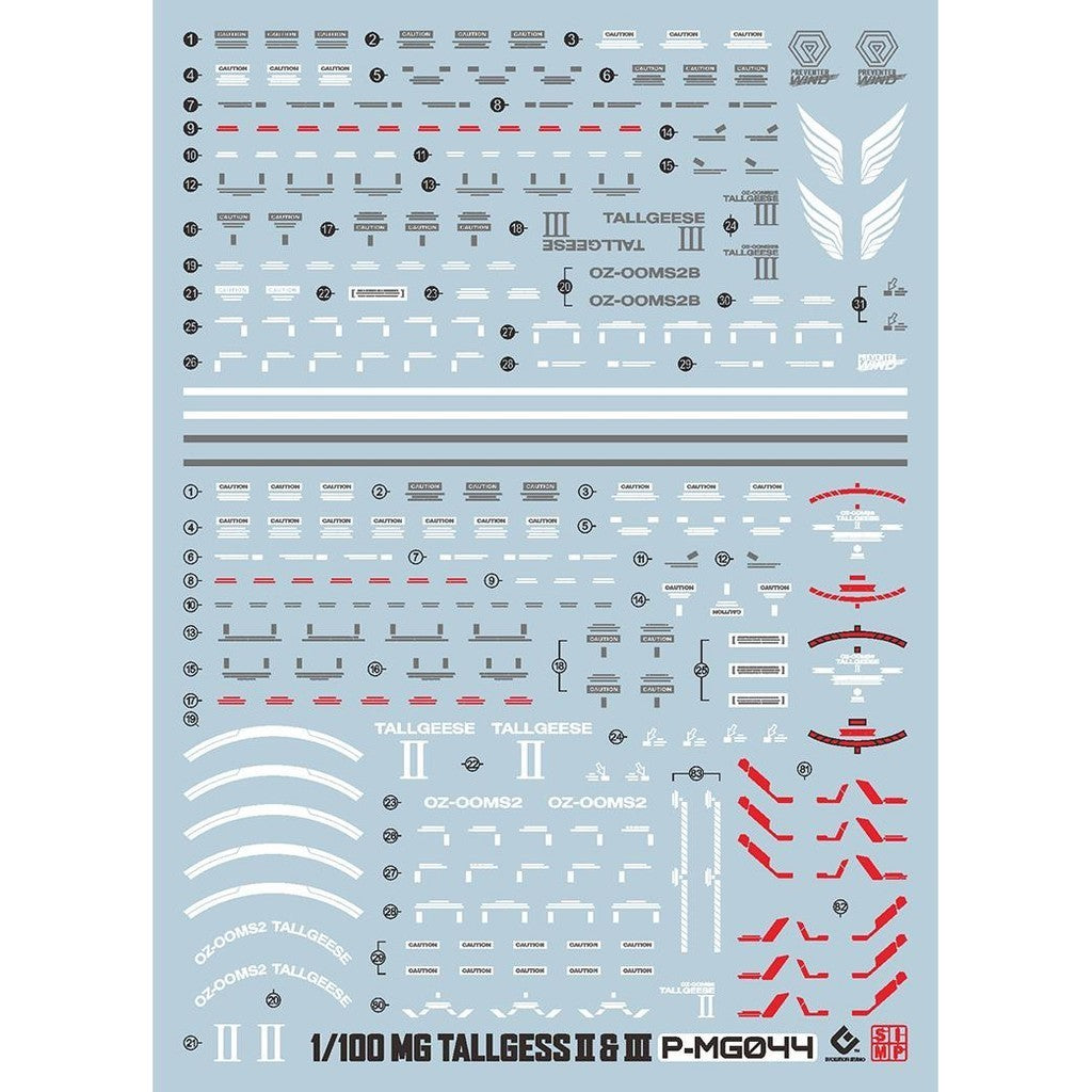 20250721 EVO MG tallgeese 2 tallgeese 3 Water Slide Decal water slide decal EVOPM001