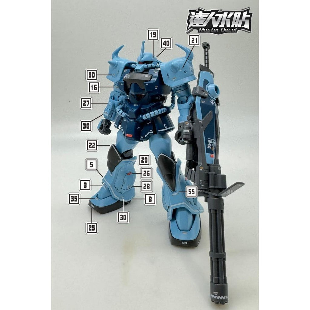 MASTER H027 1/144 HG 08 GOUF CUSTOM Water Slide Decal Collectibles