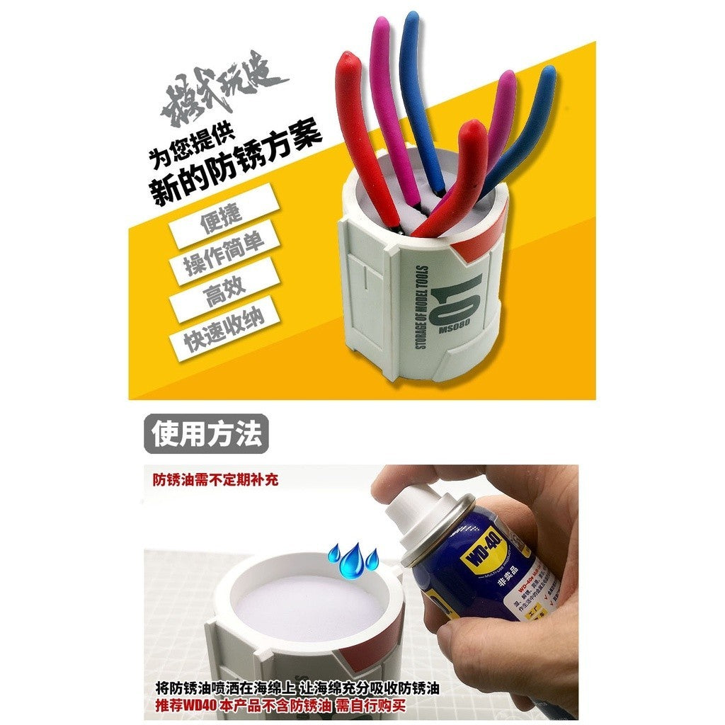 MOSHI M.S. MS080 Military Model Nippers Antirust Storage Box