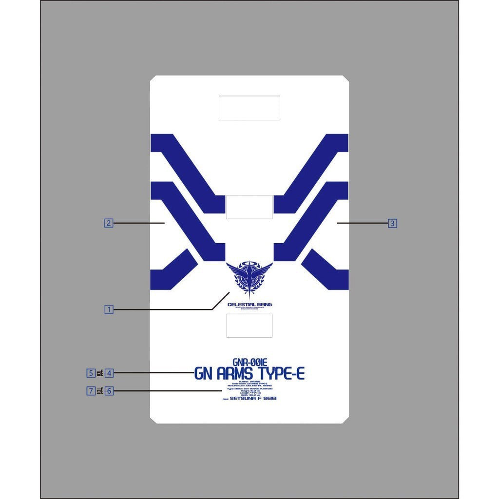 1010 Water Slide Decal MB GNR-001E/D GN Arms Type E / D Stand 1010MG035 1010MG036