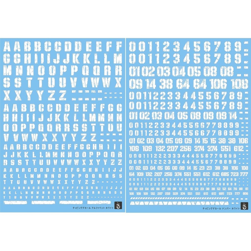 YAN FLAME Water Slide Decal 1/100 1/144 General Use Letter Number (YANJS010) (YANJS011) (YANJS012) (YANJS013) 20250721