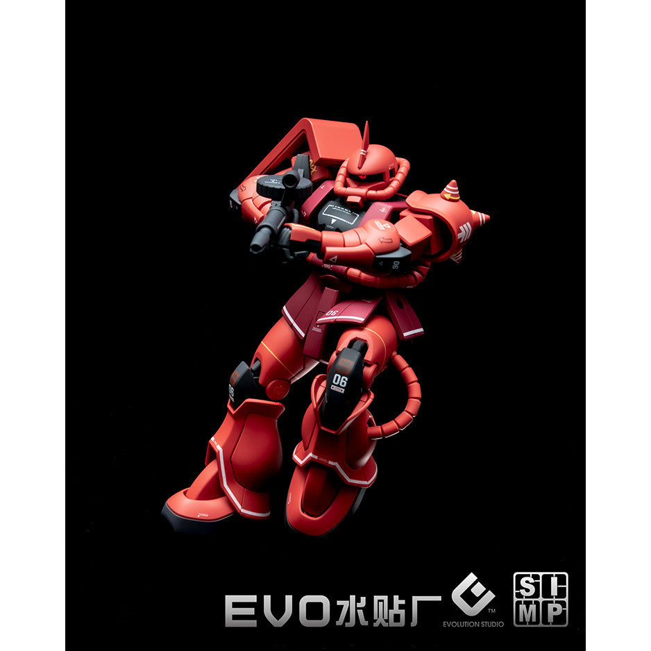 20250721 EVO HGUC char's zaku Water Slide Decal HG234 Fluo Water Slide Decal EVOHG017
