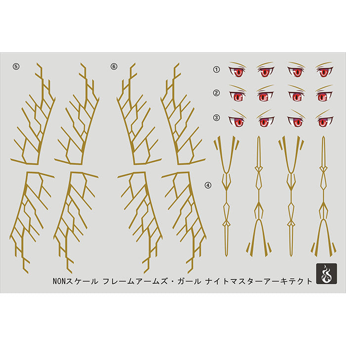 YAN FLAME Water Slide Decal FAG knight master architect