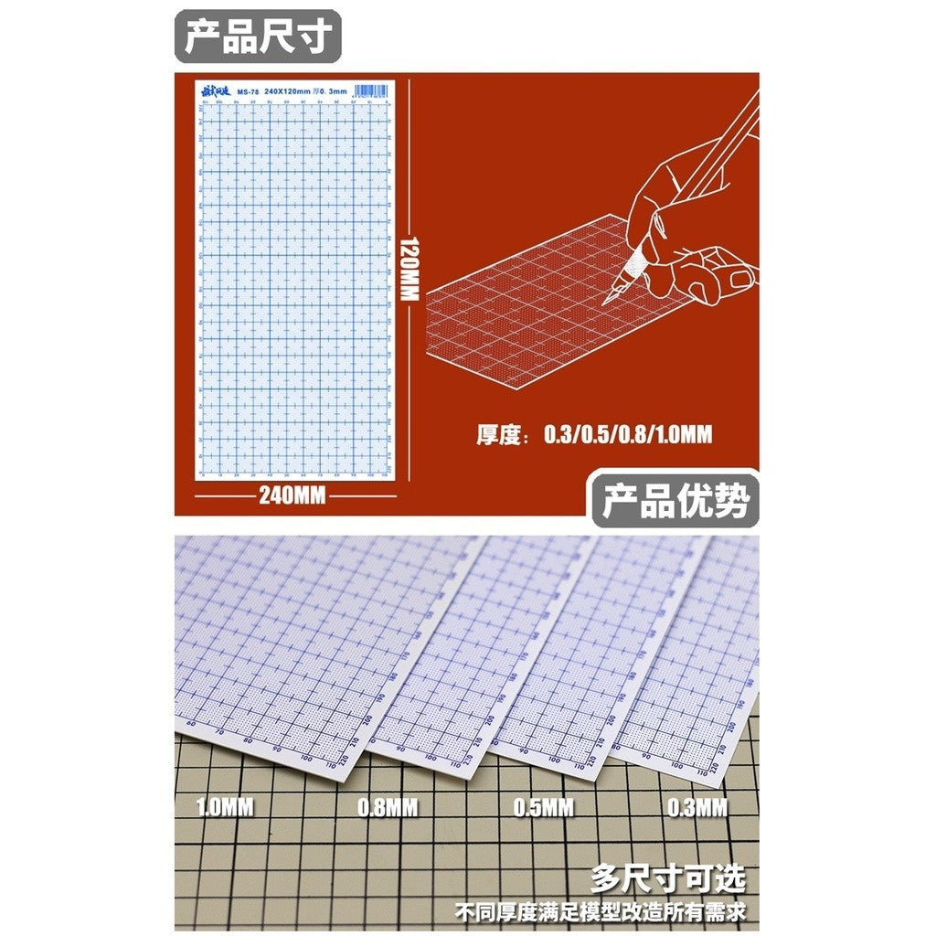 MOSHI M.S. MS078 Model GK Detail Modification ABS Graduated Rubber Plate