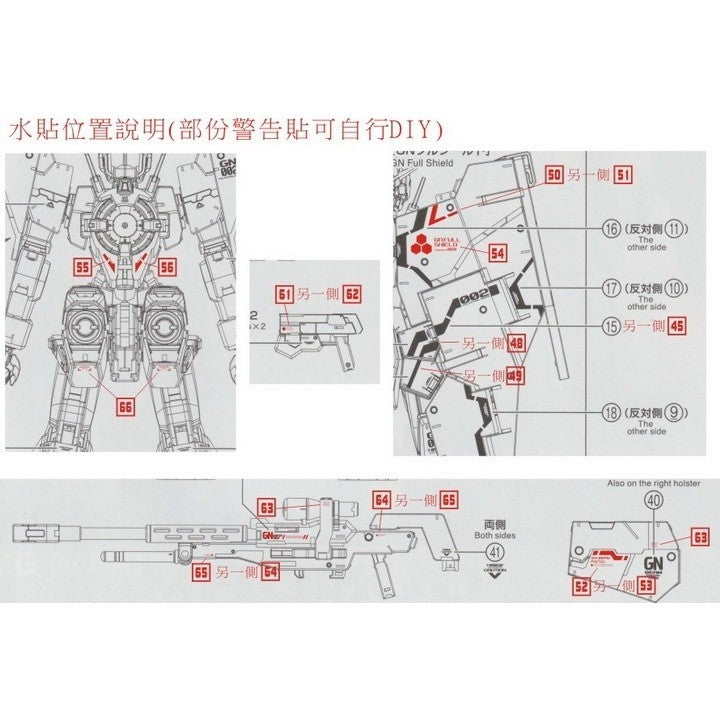 DL DALIN Water slide decal GN12 MG 1/100 Dynames
