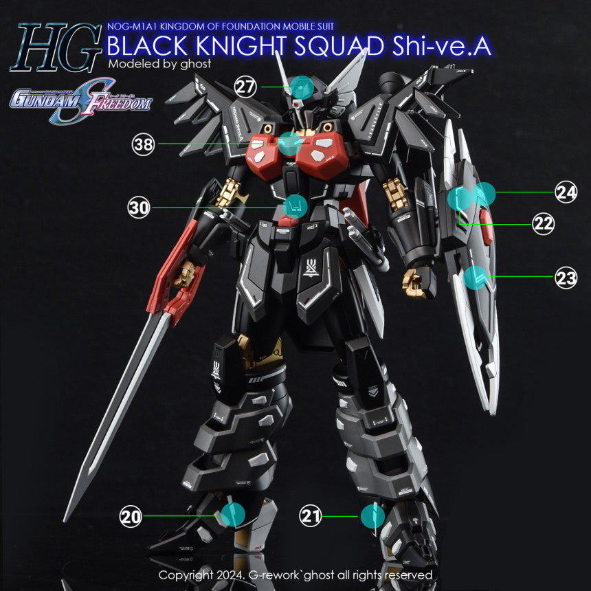 YAN FLAME Water Slide Decal HG 1/144 SEED Black Knight Squad Shivea Fluo Type (YANHG020) 20250721