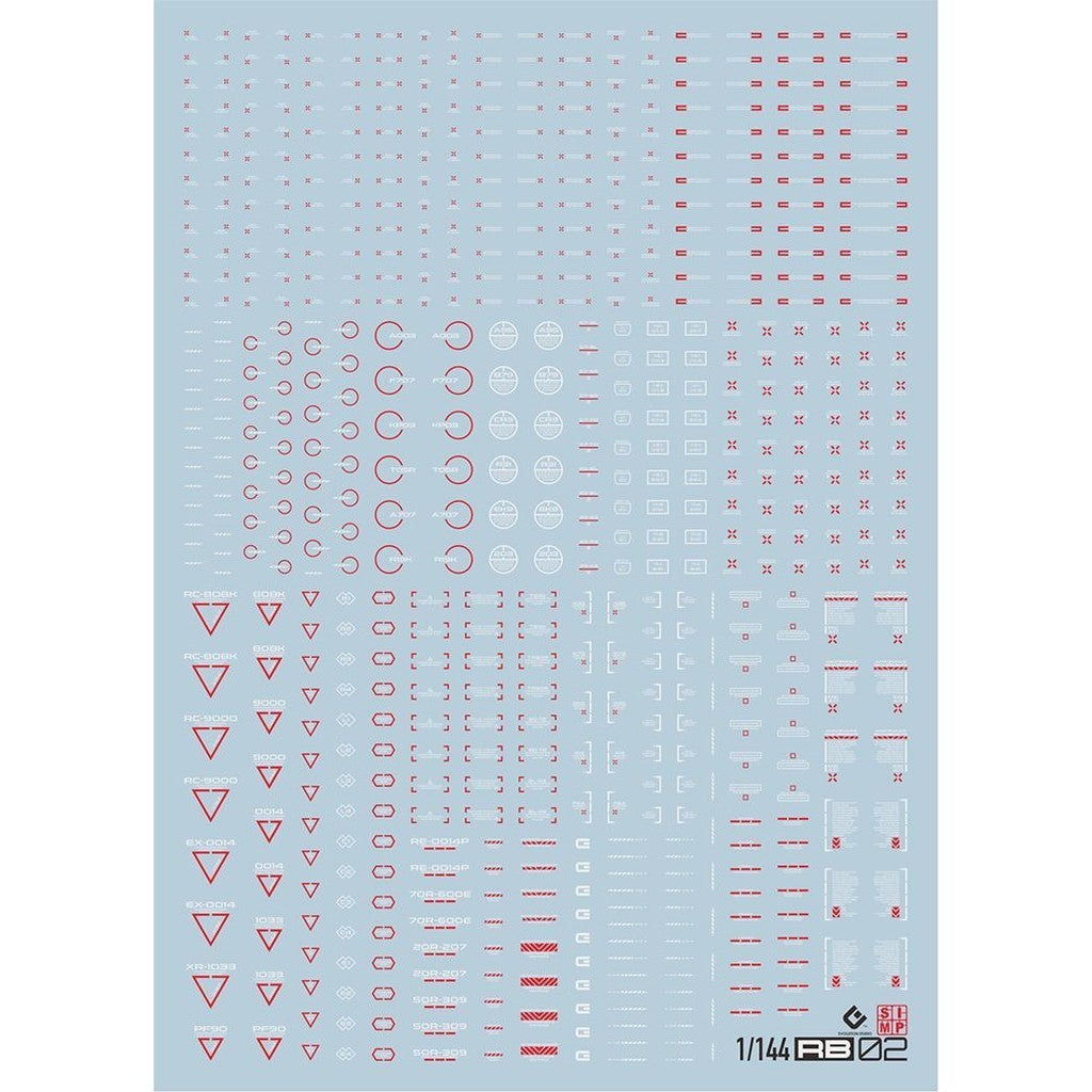 20250721 EVO RB02 1/144 HIQ Sign Warinig Fluo Water Slide Decal EVO100