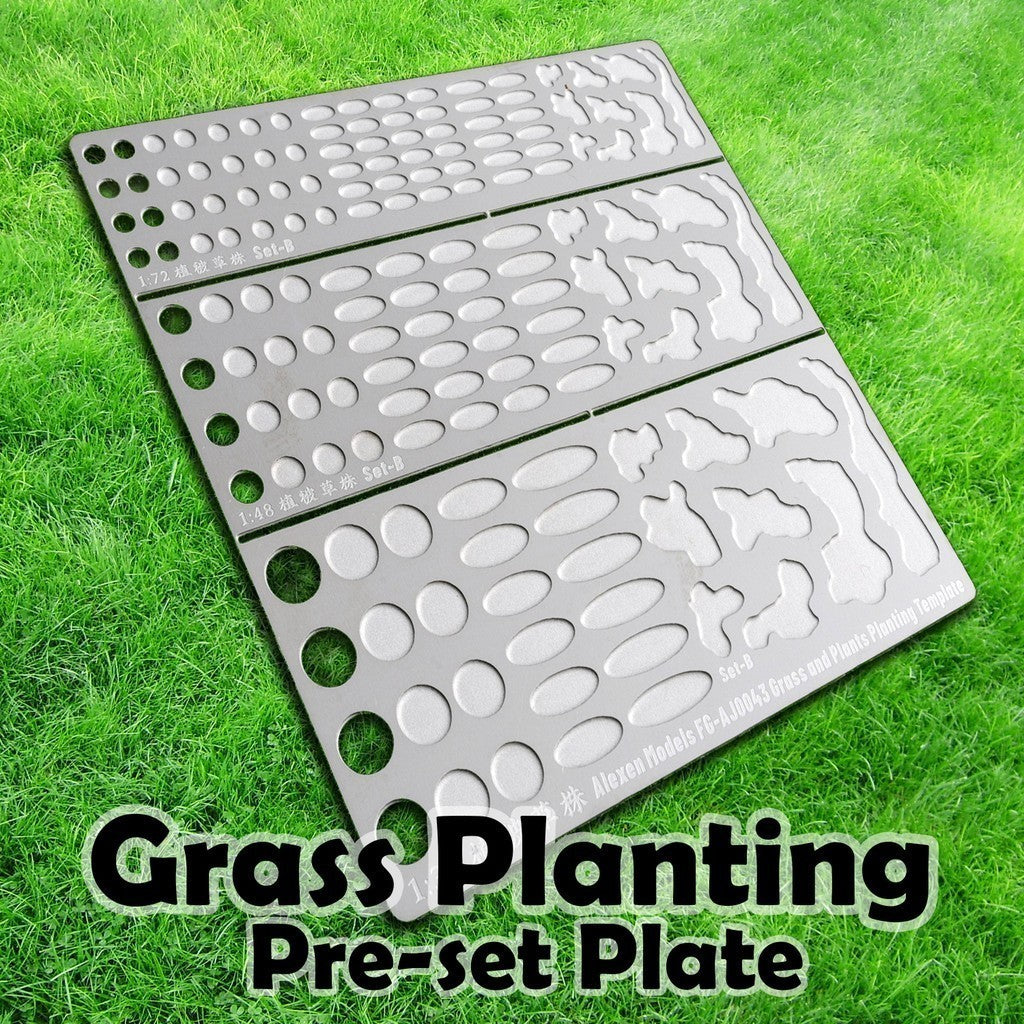 ALEXEN model Tool AJ0043 1/72 1/35 1/48 Grass and plants planting template grass planting pre-set plate