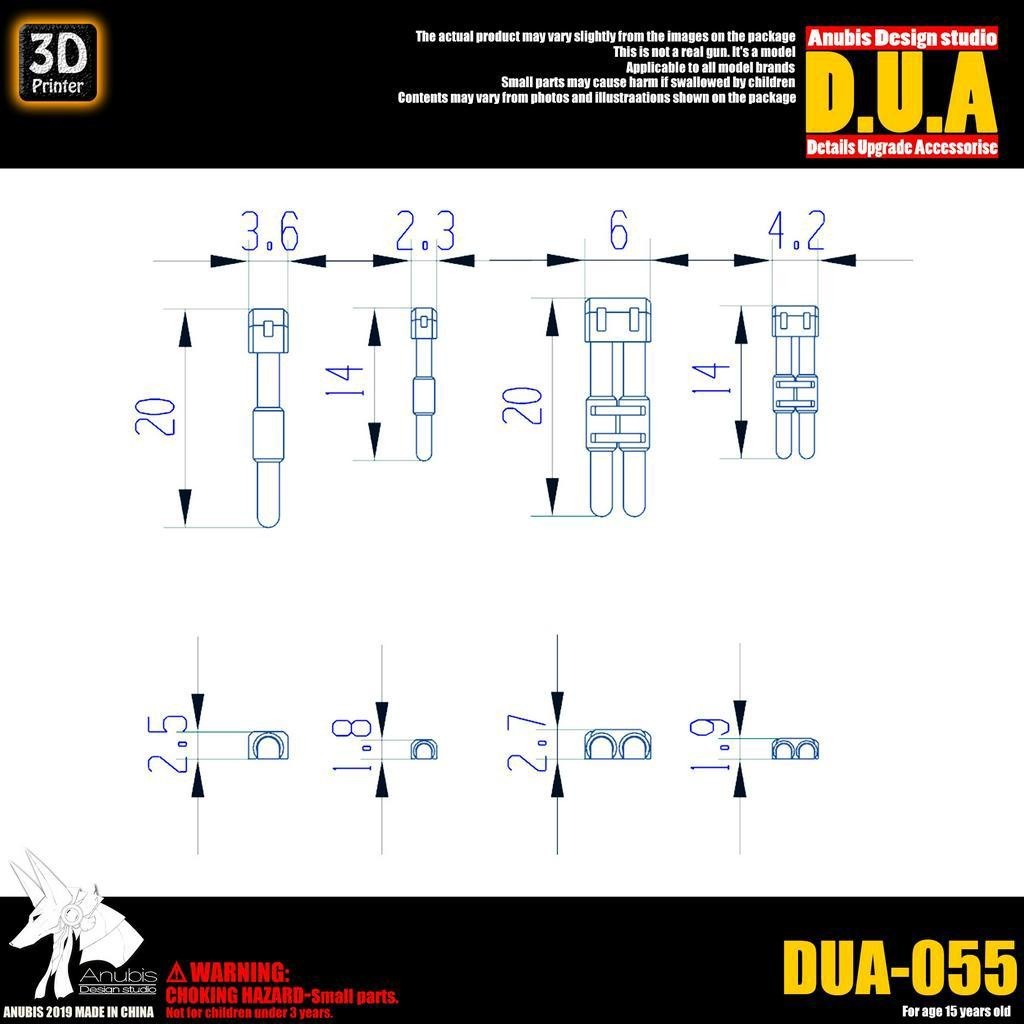 ANUBIS 3D print detail upgrade parts I type oil pipeline conduits DUA055 detail parts no kits