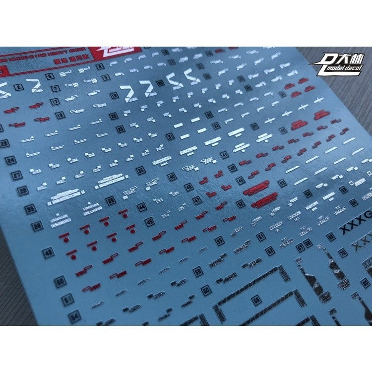 DL DALIN Water slide decal W06 MG 1/100 XXXG Heavyarms EW Color Coating